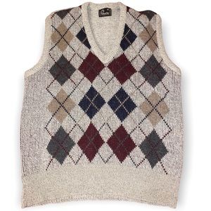 Panache XL Beige, Navy, Burgundy, and Gray sweater vest.